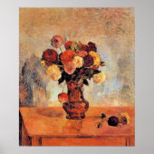 Dahlias in a Copper Vase by Gauguin ポスター (正面)