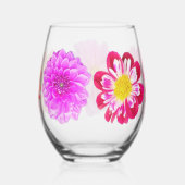 Dahlias Stemless Wine Glass ステムなしワイングラス (右)