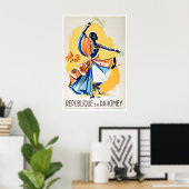 Dahomey Africa Art Vintage Travel Poster Print ポスター (ホームオフィス)