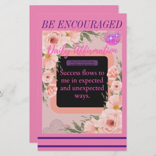 Daily Affimation Note Card (Day 11) 便箋 (正面/裏面)