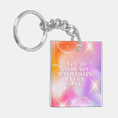 Daily Affirmation, Law of Attraction, Motivational キーホルダー (正面左)