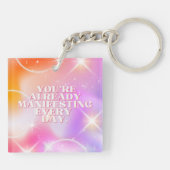 Daily Affirmation, Law of Attraction, Motivational キーホルダー (裏面)