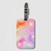 Daily Affirmation, Law of Attraction, Motivational ラゲッジタグ (正面縦)