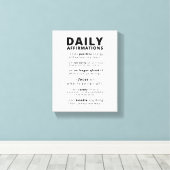 Daily Affirmations | 励ましの言葉 キャンバスプリント (インサイチュ (ウッドフロア))