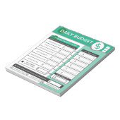 Daily Budget Targets & Tracking  ノートパッド (回転)