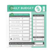 Daily Budget Targets & Tracking  ノートパッド (正面)