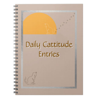 Daily Cattitude Entries -Fun Spiral Photo Notebook ノートブック