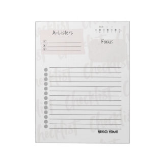 Daily Checklist – Customizable Tear-Off Notepad ノートパッド