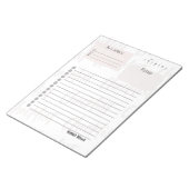 Daily Checklist – Customizable Tear-Off Notepad ノートパッド (アングル)