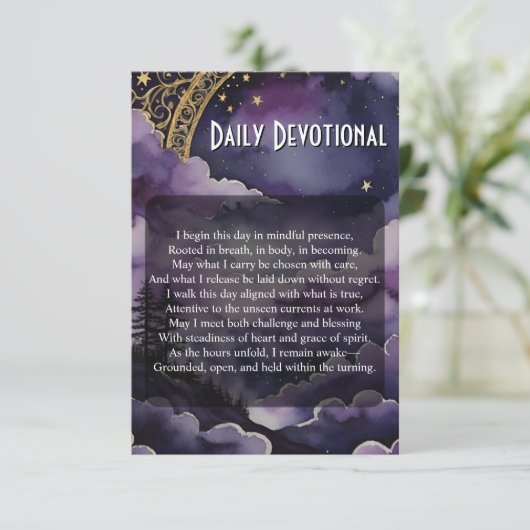 Daily Devotional Pagan Prayer Pocket Ritual Card 招待状 (スタンド正面)