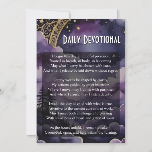 Daily Devotional Pagan Prayer Pocket Ritual Card 招待状 (正面)