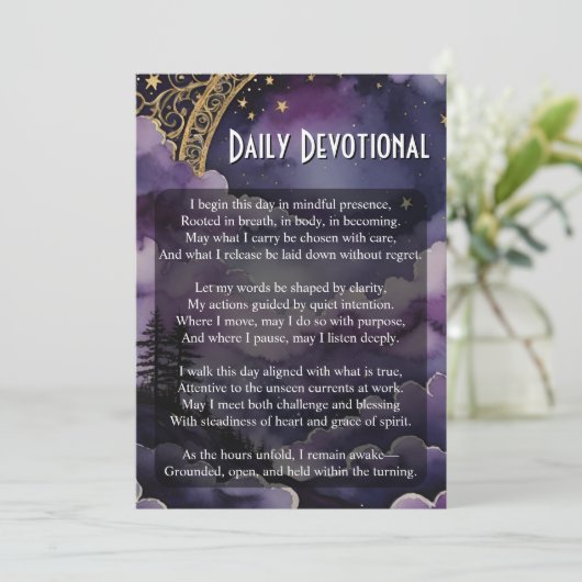 Daily Devotional Pagan Prayer Pocket Ritual Card 招待状 (スタンド正面)