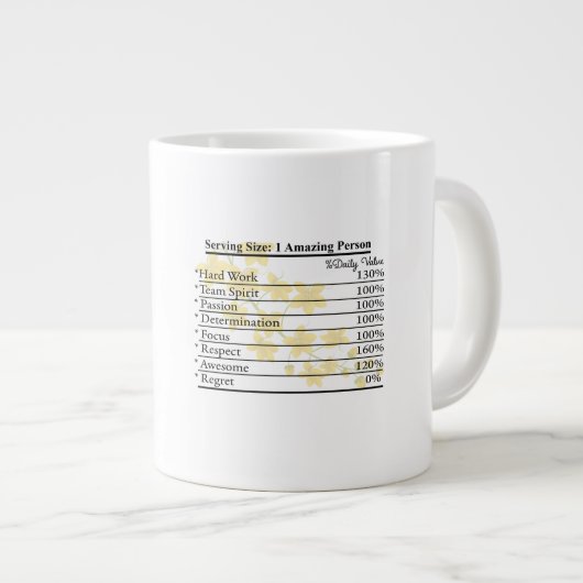 Daily Dose Mug – Sip Strength, Stir Spirit, Serve ジャンボコーヒーマグカップ (正面右)