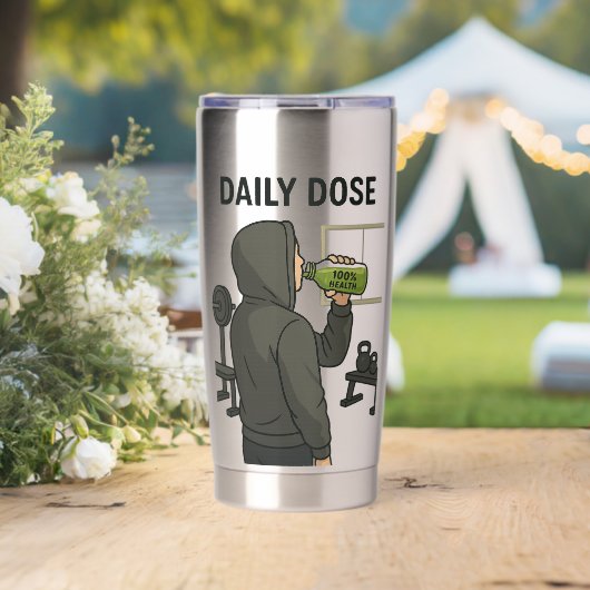Daily Dose Travel Tumbler | Add Text/Name 保温保冷タンブラー (ウェディング (回転後))
