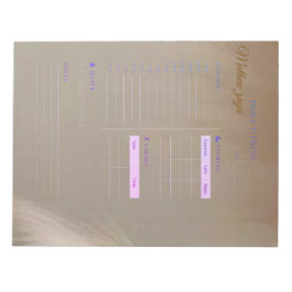 Daily Fitness planner blue and gold luxury classic ノートパッド