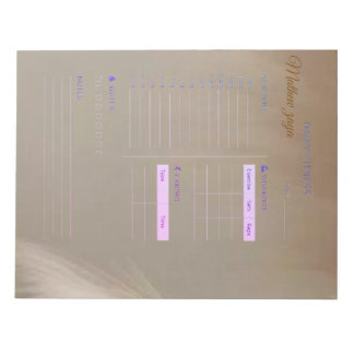 Daily Fitness planner blue and gold luxury classic ノートパッド