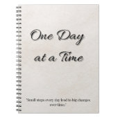 Daily Focus Journal - One Day at a Time Notebook ノートブック (正面)