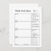 Daily food diary ノートカード (正面/裏面)