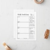 Daily food diary ノートカード (正面/裏面インサイチュ)