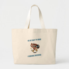 Daily Funny Tote Bag – Retro Aesthetic Canvas  ラージトートバッグ