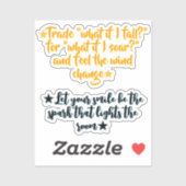Daily Inspirational Quotes | ポジティブ モチベーション シール (シート)
