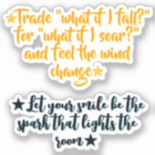 Daily Inspirational Quotes | ポジティブ モチベーション シール (正面)