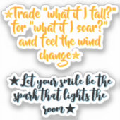 Daily Inspirational Quotes | Positive Motivational シール (正面)