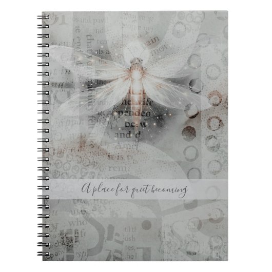 Daily Journal Dreamy Dragonfly Thoughts and Words ノートブック (正面)