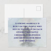 Daily Journey Marriage Quote Postcard ポストカード (正面/裏面)