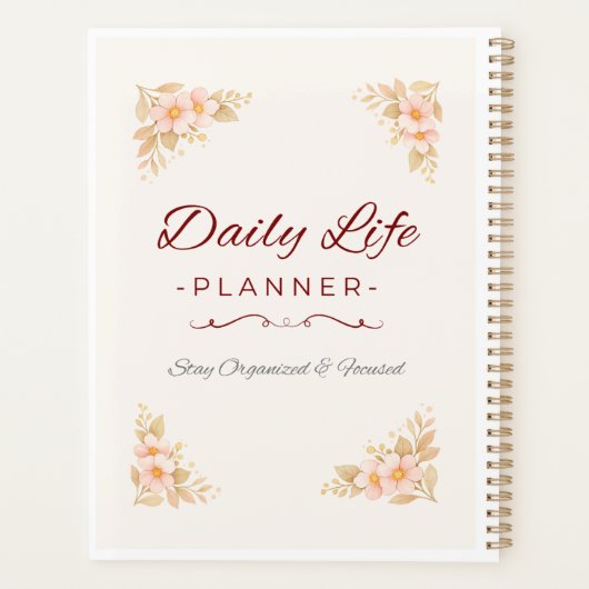 Daily Life Planner – Stay Organized & Focused プランナー手帳 (裏面)