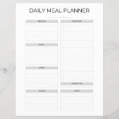 Daily Meal Planner | Simple Minimalistic Clean チラシ (正面)
