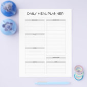 Daily Meal Planner | Simple Minimalistic Clean チラシ (シングル)