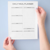 Daily Meal Planner | Simple Minimalistic Clean チラシ (手)