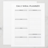 Daily Meal Planner | Simple Minimalistic Kitchen (正面/裏面)