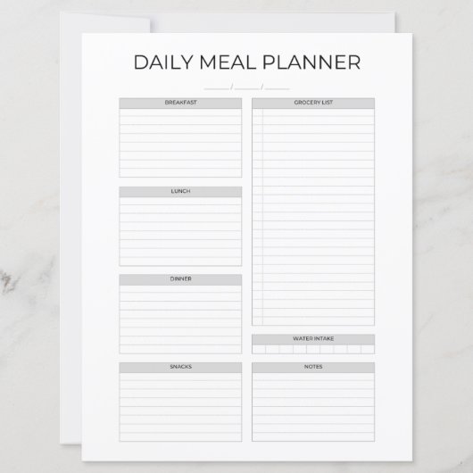 Daily Meal Planner | Simple Minimalistic Kitchen (正面)