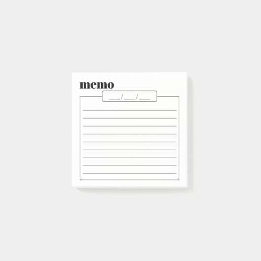 Daily Memo Pad Sticky Notes, 3" x 3" ポストイット (正面)