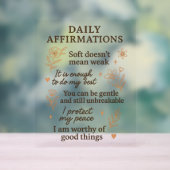 Daily Mental Health Reminder  | Self Love Healing  アクリルサイン (ニュートラル)