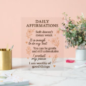 Daily Mental Health Reminder  | Self Love Healing  アクリルサイン (ウェディング)