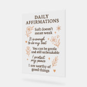 Daily Mental Health Reminder  | Self Love Healing  アクリルサイン (傾斜)