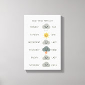 Daily Mood Forecast – Minimalist Mood Canvas キャンバスプリント (正面)