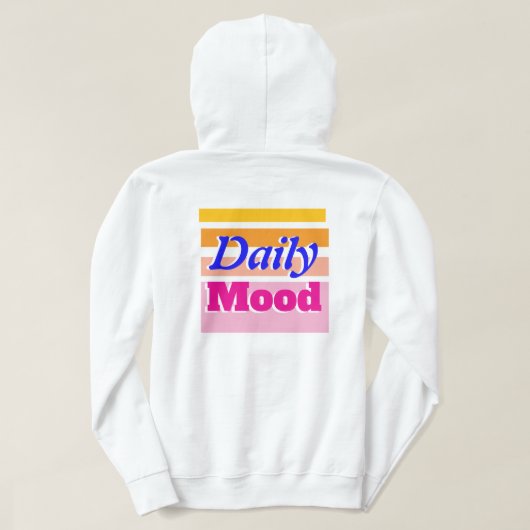 Daily Mood Graphic T-Shirt | Minimal Streetwear Vi パーカ (デザイン裏面)