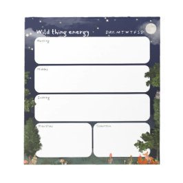 Daily Planner Notepad - Night Forest design ノートパッド