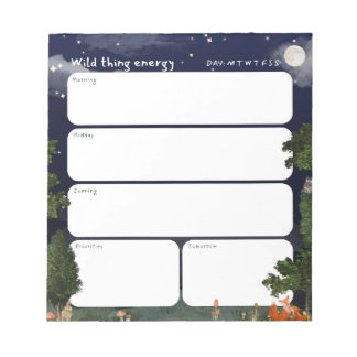 Daily Planner Notepad - Night Forest design ノートパッド