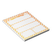 Daily Planner Notepad - Yellow Striped ノートパッド (アングル)