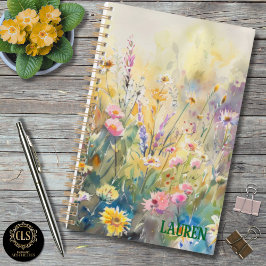 Daily Planner – Personalized Watercolor Wildflower プランナー手帳