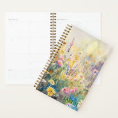 Daily Planner – Personalized Watercolor Wildflower プランナー手帳 (ディスプレー)