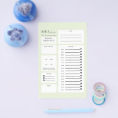 Daily Planner with Mood & Goal Tracker チラシ (シングル)