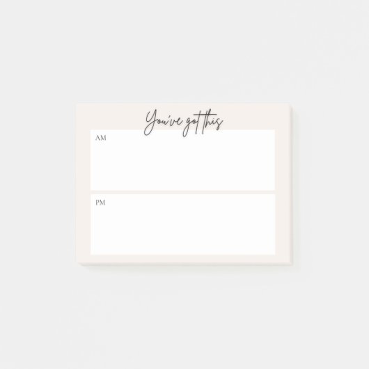 Daily planning Post-it note – Minimal Design ポストイット (正面)