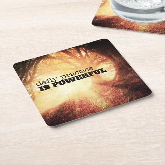 Daily Practice スクエアペーパーコースター (アングル)