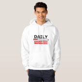 Daily Progress Motivational Hoodie – Red Smile パーカ (正面フル)